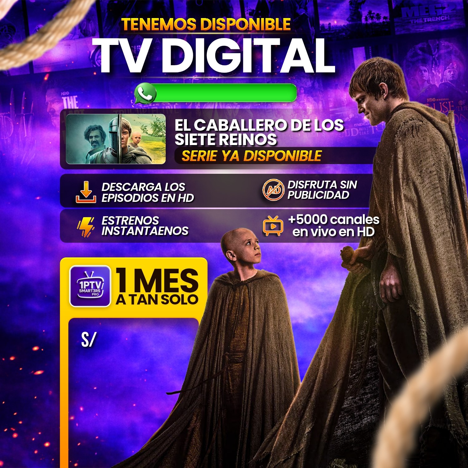 IPTV 2 -3 DISPOSITIVOS 3 MESES