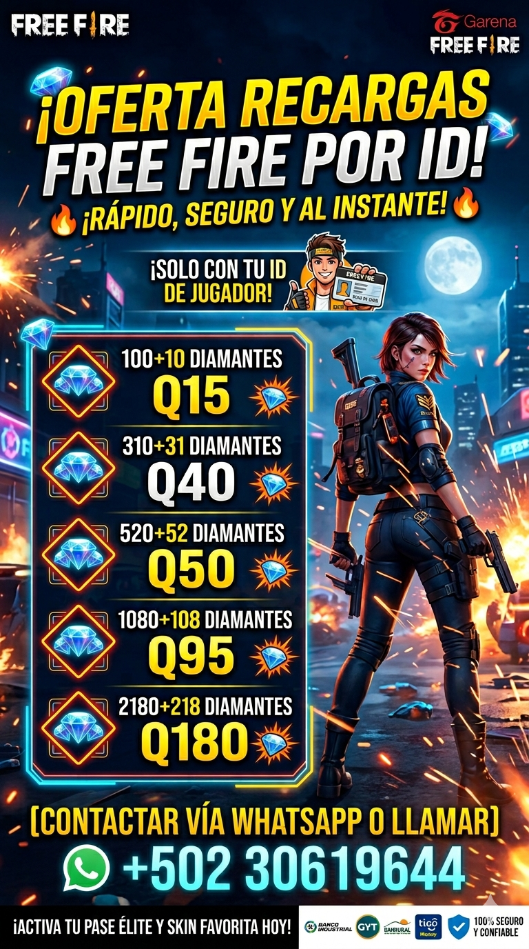 DIAMANTES FREE FIRE